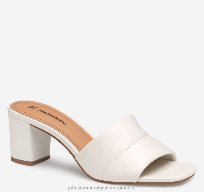 piele mănușă albă 6FF4F1204 femei Johnston  Murphy evelyn slide pantofi