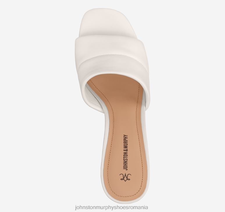 piele mănușă albă 6FF4F1204 femei Johnston  Murphy evelyn slide pantofi
