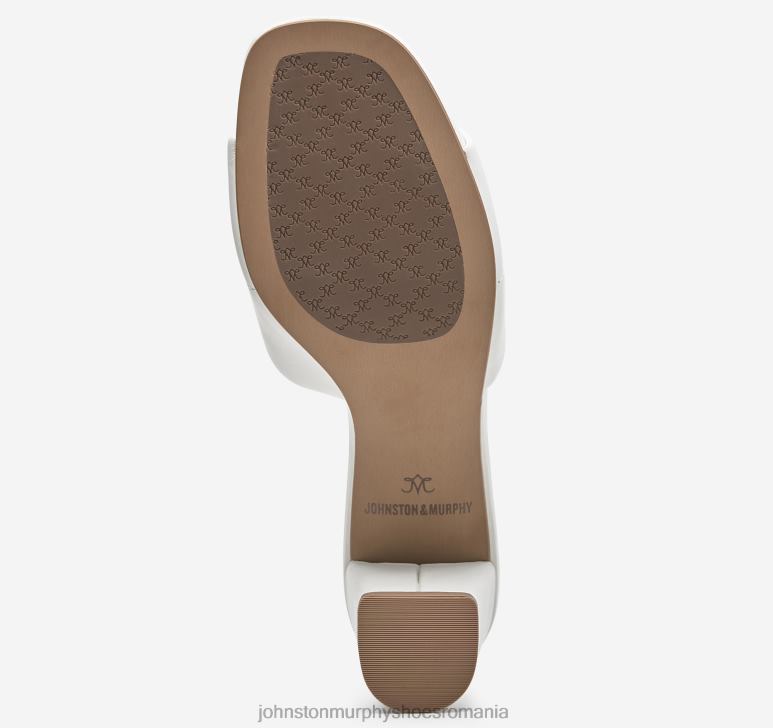 piele mănușă albă 6FF4F1204 femei Johnston  Murphy evelyn slide pantofi