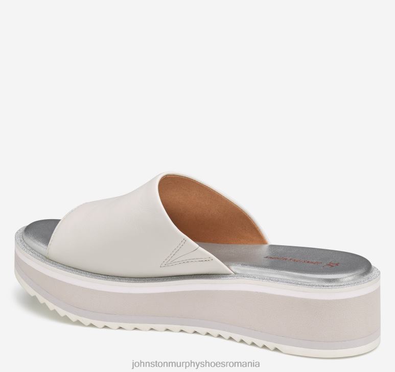 piele mănușă albă 6FF4F1245 femei Johnston  Murphy grație slide pantofi