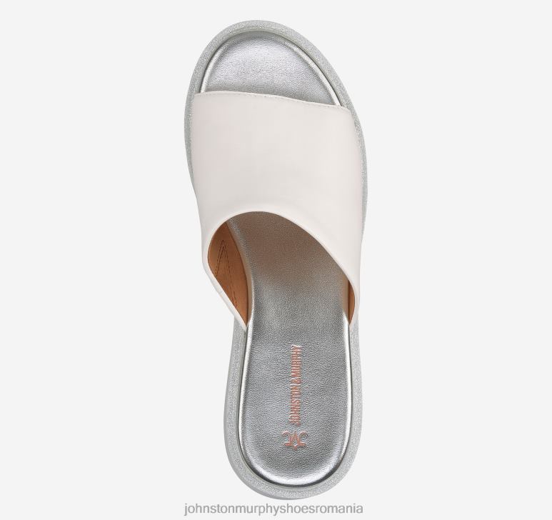 piele mănușă albă 6FF4F1245 femei Johnston  Murphy grație slide pantofi