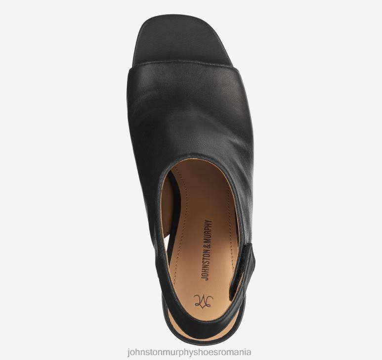 piele mănușă neagră 6FF4F1187 femei Johnston  Murphy cizme Evelyn cu vârf deschis pantofi