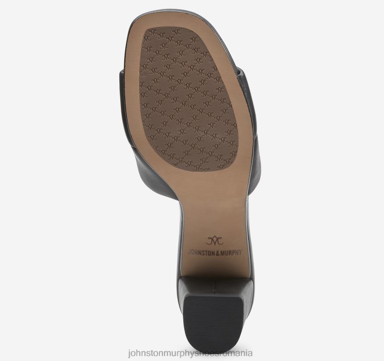 piele mănușă neagră 6FF4F1189 femei Johnston  Murphy evelyn slide pantofi