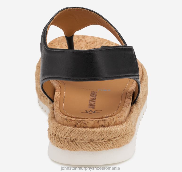 piele nappa neagra 6FF4F1180 femei Johnston  Murphy sandale tanga michelle pantofi