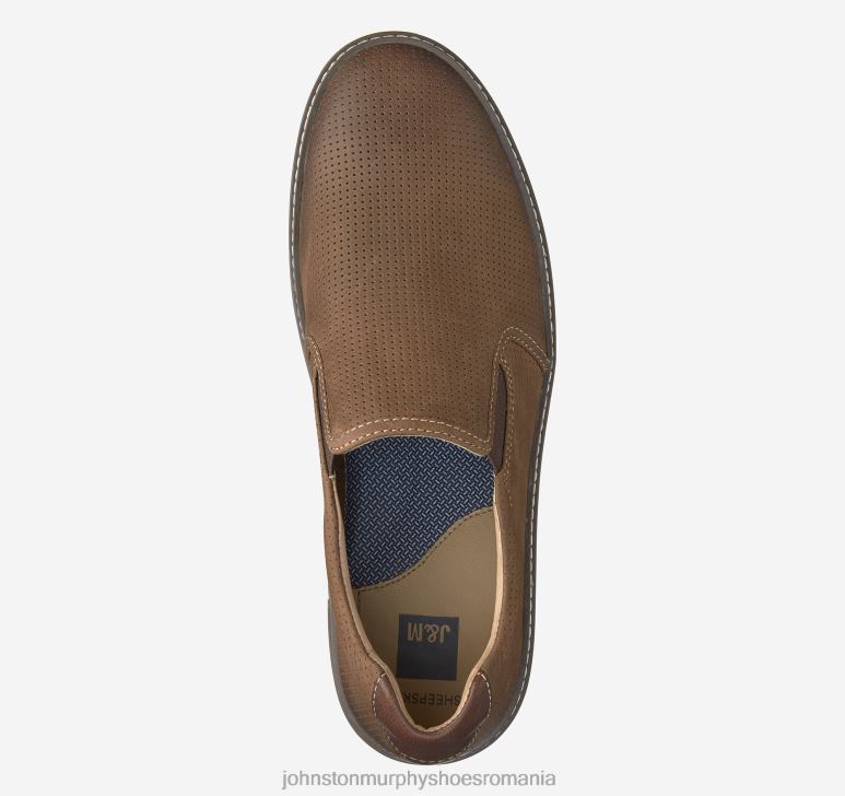 piele uleiată bronzată perfecționată 6FF4F39 bărbați Johnston  Murphy mcguffey slip-on pantofi