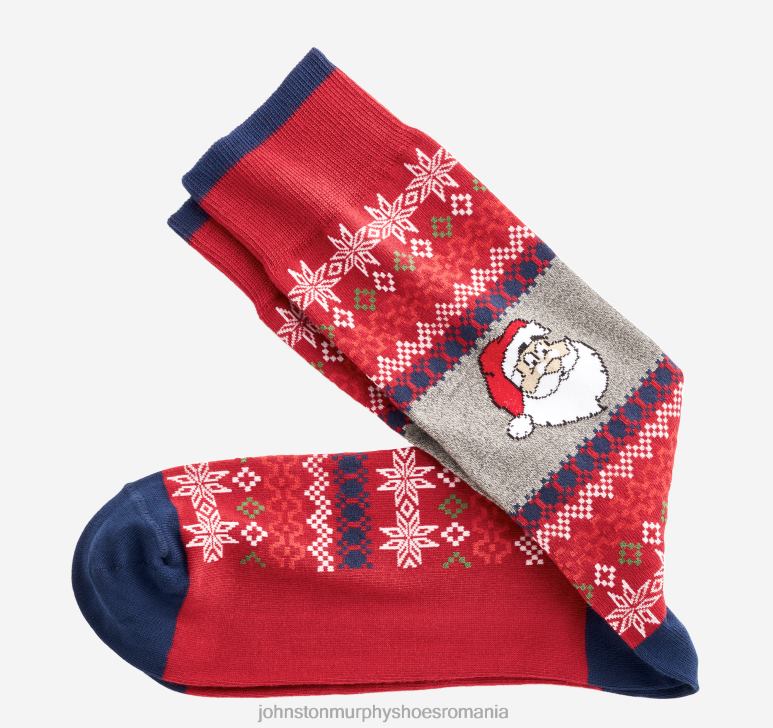 pulover de Mos Craciun 6FF4F1009 bărbați Johnston  Murphy șosete din bumbac pima pe tema sărbătorilor accesorii