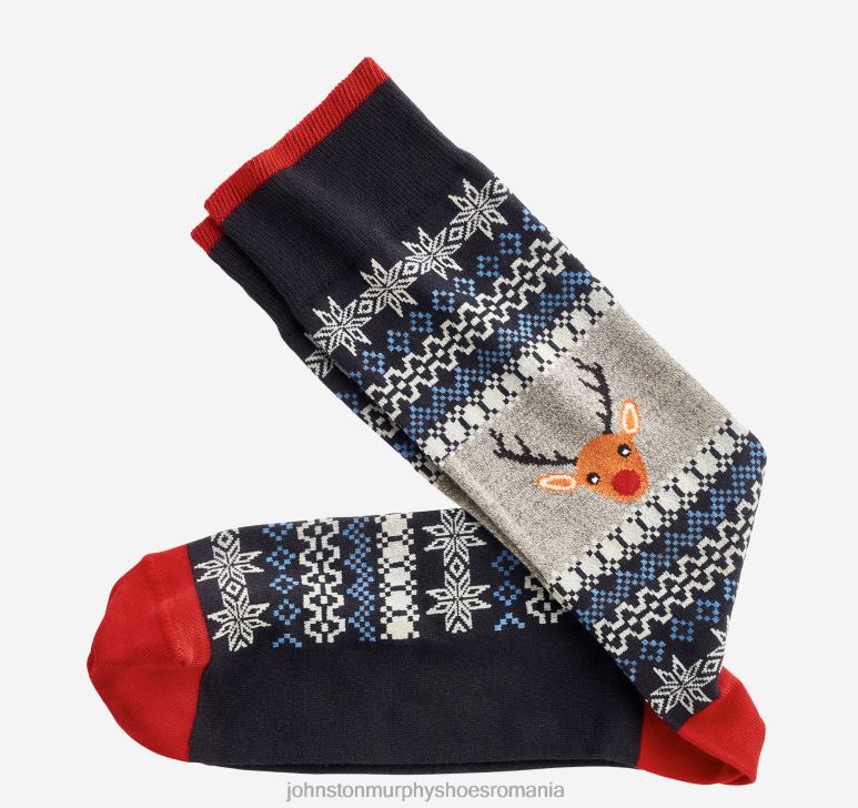 pulover de ren 6FF4F1010 bărbați Johnston  Murphy șosete din bumbac pima pe tema sărbătorilor accesorii