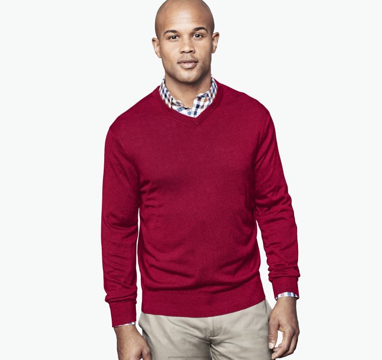 rosu intens 6FF4F863 unisex Johnston  Murphy pulover cu decolteu în V îmbrăcăminte