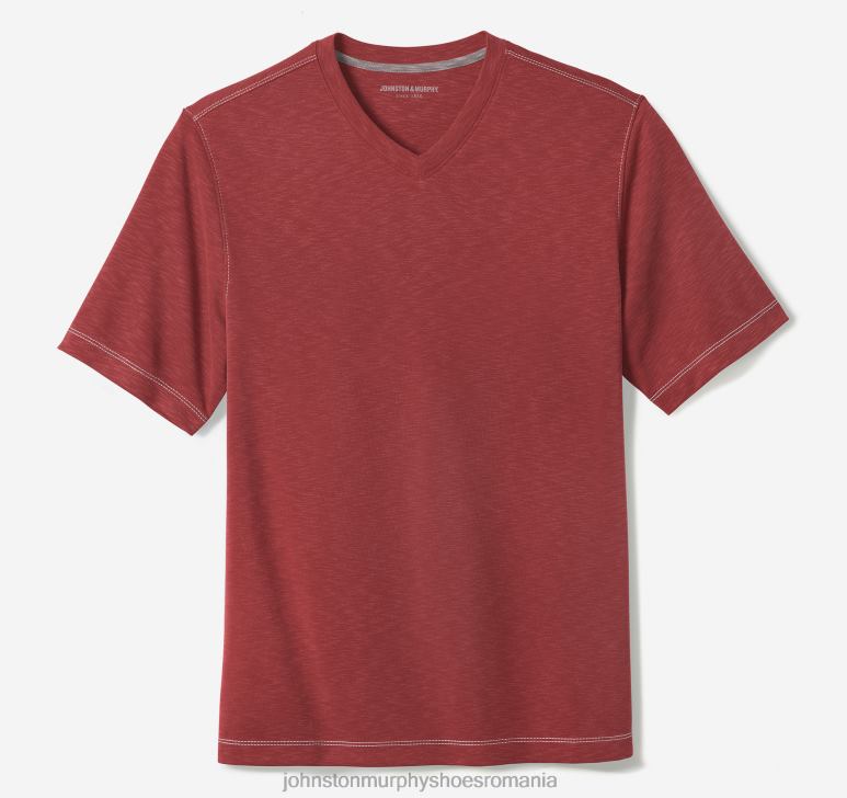 roșu 6FF4F683 bărbați Johnston  Murphy tricou vintage cu decolteu în V îmbrăcăminte