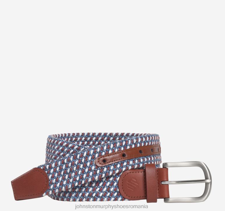 roșu/alb/albastru 6FF4F1127 bărbați Johnston  Murphy centura tesuta multicolora accesorii