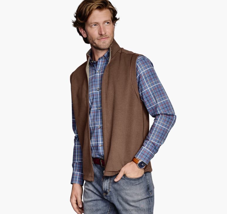 rugina/fulgi de ovaz 6FF4F739 bărbați Johnston  Murphy vestă solidă reversibilă îmbrăcăminte