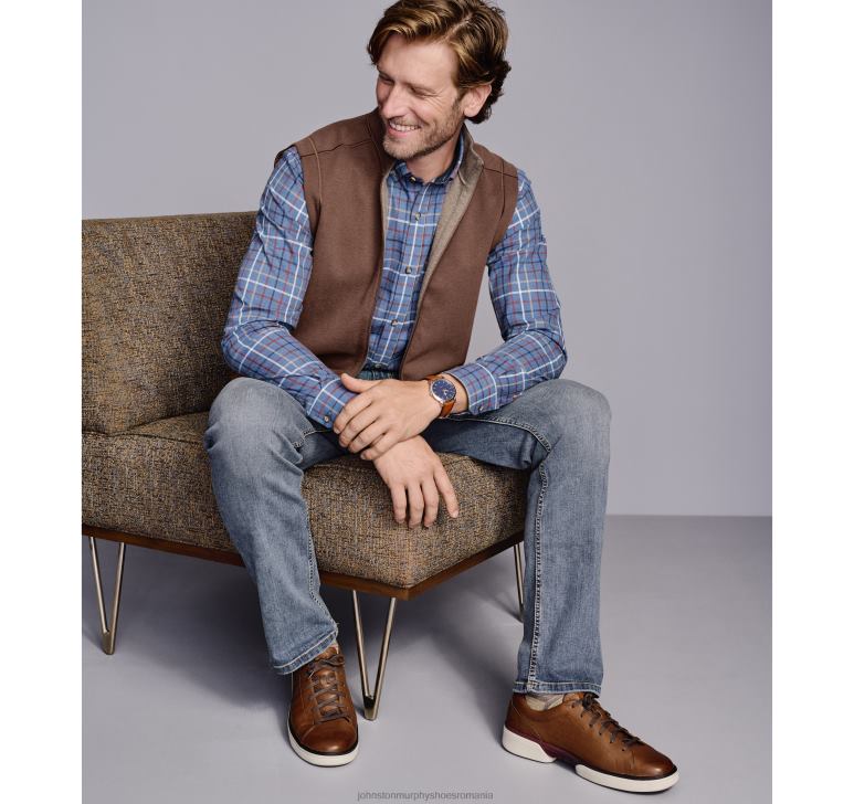 rugina/fulgi de ovaz 6FF4F739 bărbați Johnston  Murphy vestă solidă reversibilă îmbrăcăminte