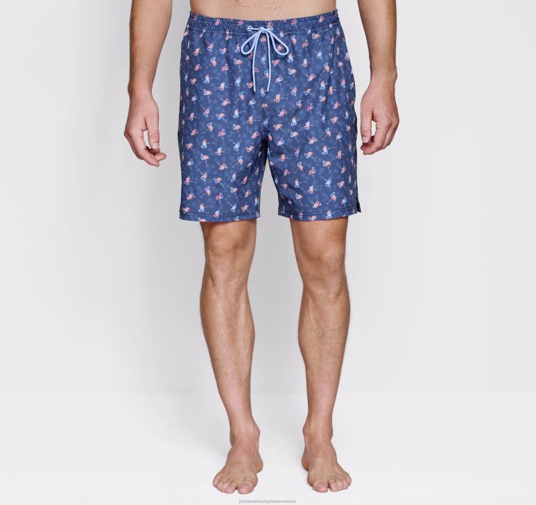 imprimeu multi flamingo bleumarin