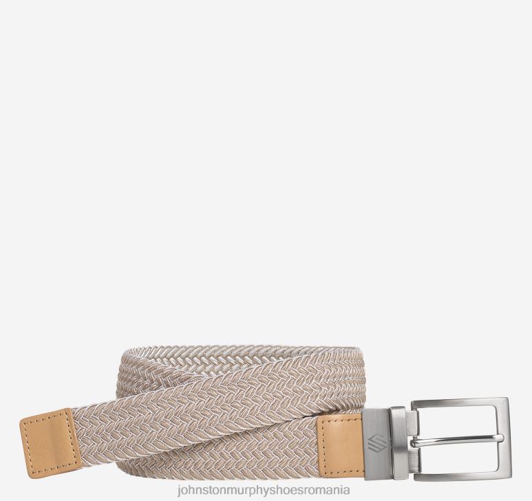 taup închis/alb 6FF4F963 bărbați Johnston  Murphy centură reversibilă din țesătură elastică accesorii