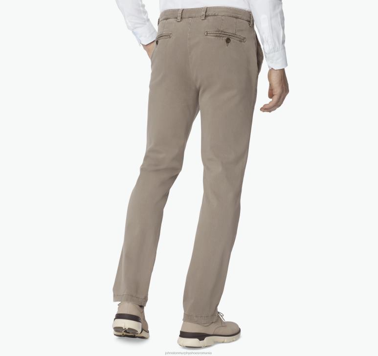 taupe 6FF4F477 bărbați Johnston  Murphy pantaloni chino spalati îmbrăcăminte