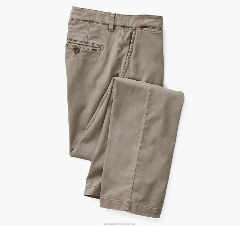 taupe 6FF4F477 bărbați Johnston  Murphy pantaloni chino spalati îmbrăcăminte
