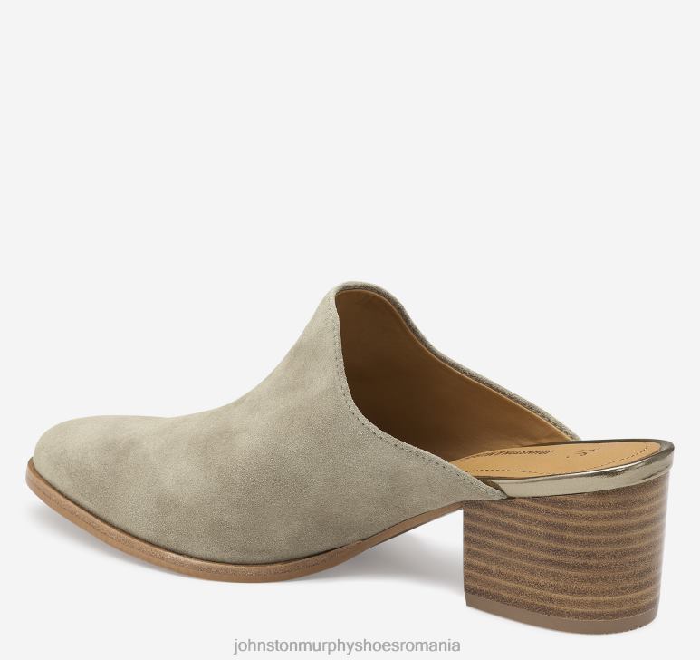 taupe piele intoarsa italiana 6FF4F1249 femei Johnston  Murphy trista mule pantofi