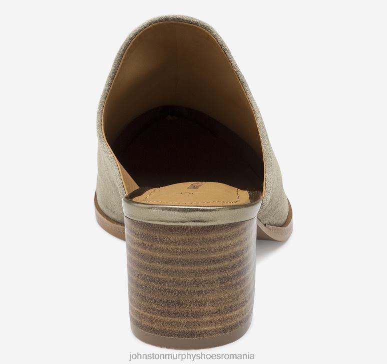 taupe piele intoarsa italiana 6FF4F1249 femei Johnston  Murphy trista mule pantofi