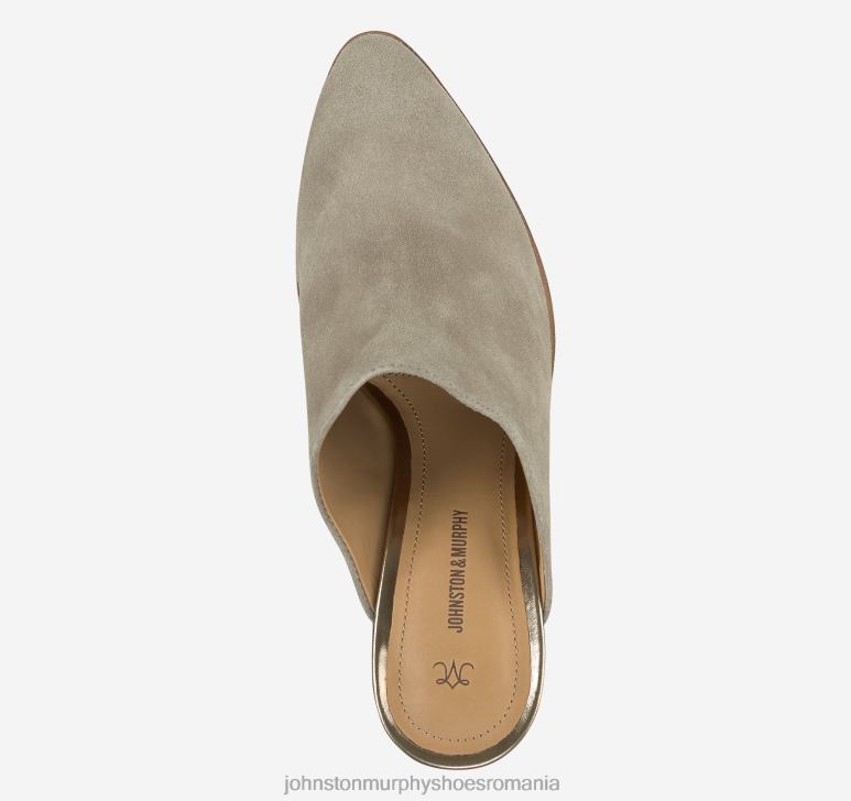taupe piele intoarsa italiana 6FF4F1249 femei Johnston  Murphy trista mule pantofi