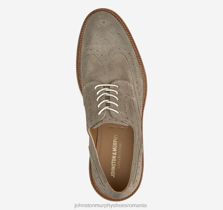 taupe piele intoarsa italiana 6FF4F306 bărbați Johnston  Murphy Jameson Longwing pantofi
