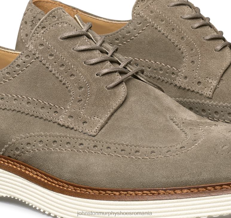 taupe piele intoarsa italiana 6FF4F306 bărbați Johnston  Murphy Jameson Longwing pantofi