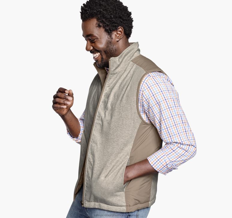taupe/făini de ovăz 6FF4F736 bărbați Johnston  Murphy vesta reversibila xc4 îmbrăcăminte