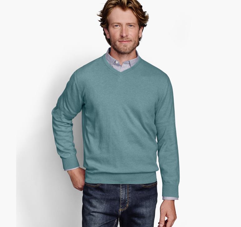 teal 6FF4F866 unisex Johnston  Murphy pulover cu decolteu în V îmbrăcăminte