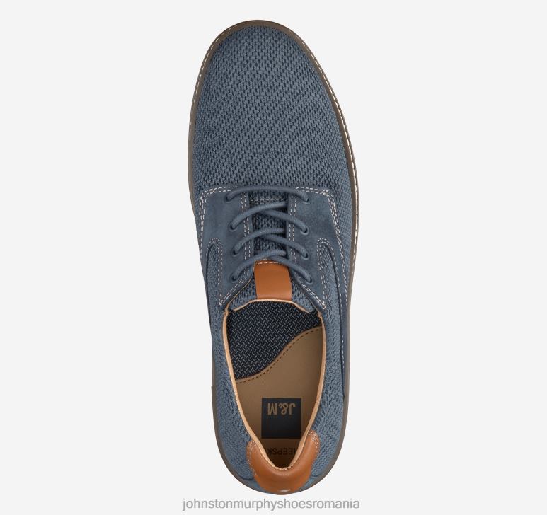 tricot bleumarin/nubuc 6FF4F4 bărbați Johnston  Murphy şa mcguffey knit pantofi