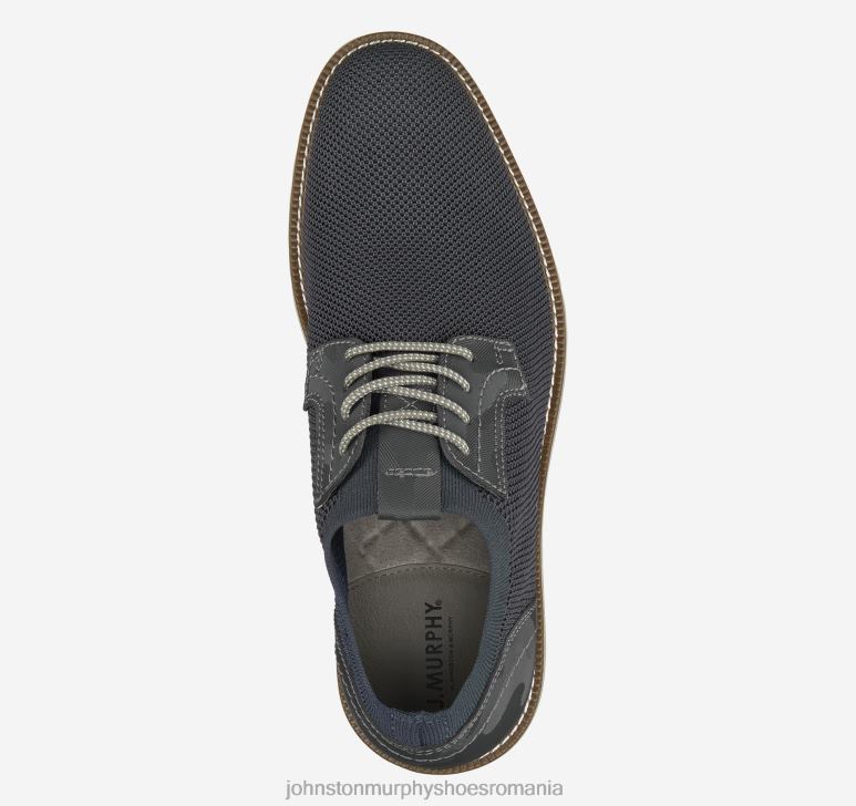 tricot bleumarin/piele embosată camo 6FF4F90 bărbați Johnston  Murphy duncan tricot degetul simplu pantofi