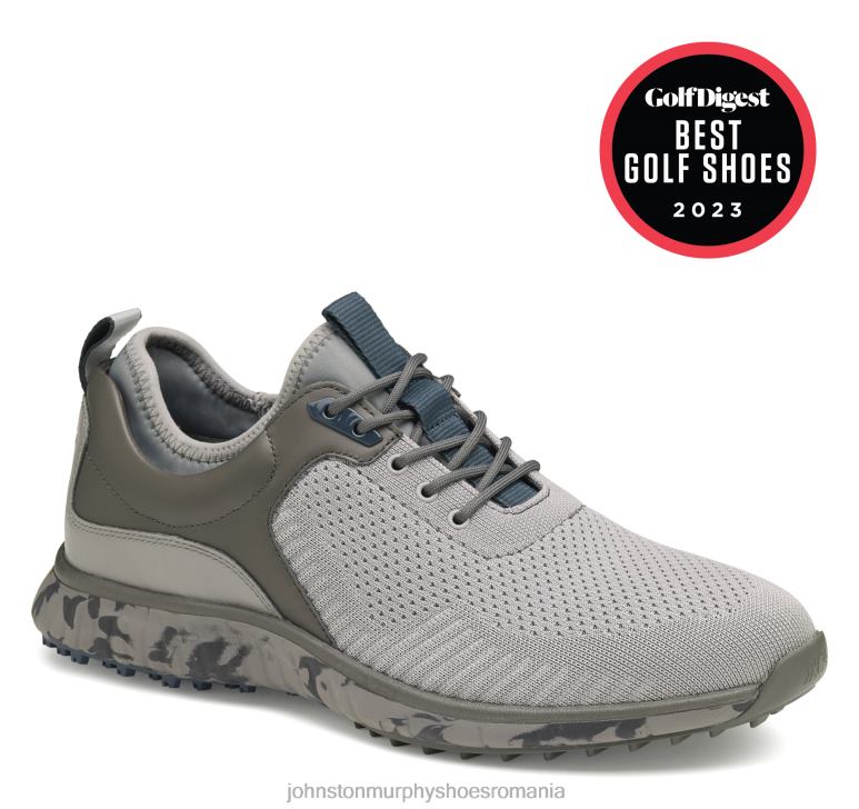 tricot gri 6FF4F122 bărbați Johnston  Murphy xc4 h2-sport hibrid tricot u-gât pantofi