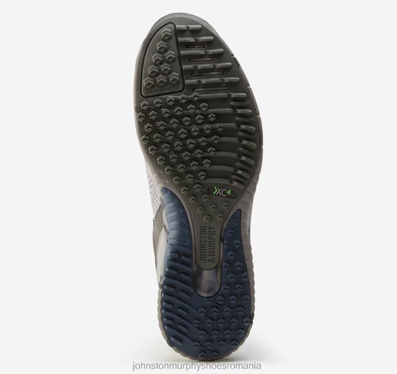 tricot gri 6FF4F122 bărbați Johnston  Murphy xc4 h2-sport hibrid tricot u-gât pantofi