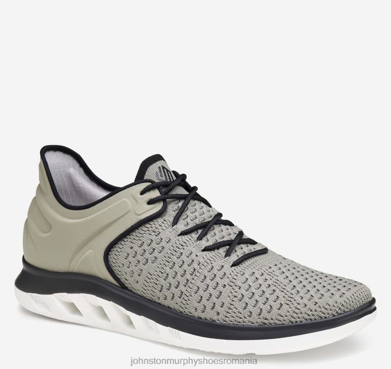 tricot gri/nailon 6FF4F117 bărbați Johnston  Murphy activați tricot u-gât pantofi
