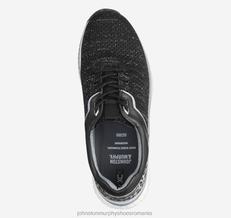 tricot impermeabil negru/argintiu 6FF4F1244 femei Johnston  Murphy hibrid xc4 h2-sport pantofi
