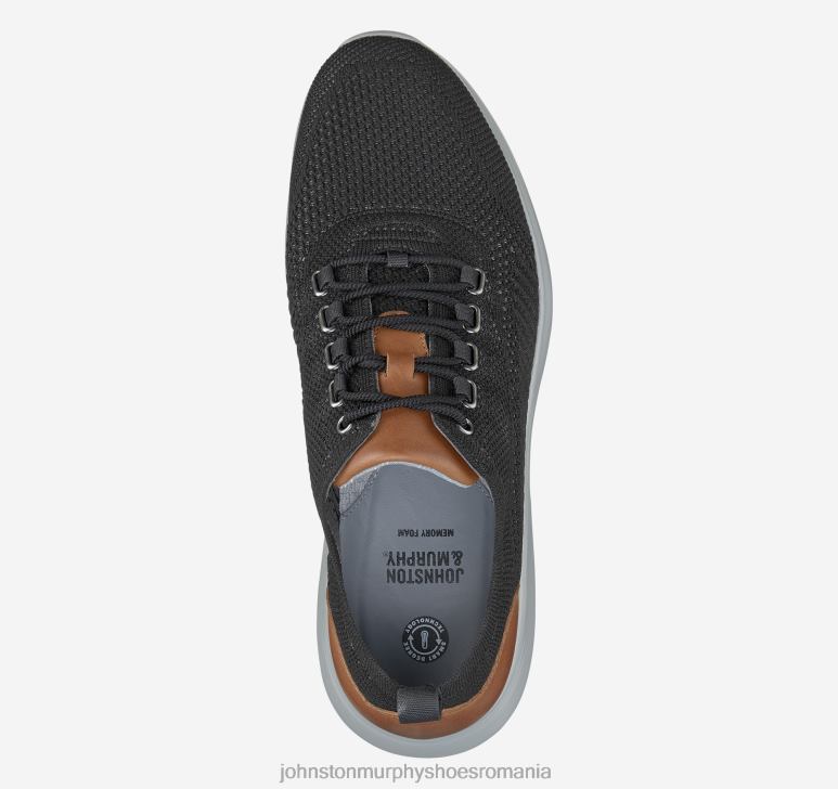 tricot negru 6FF4F21 bărbați Johnston  Murphy amherst tricot u-gât pantofi