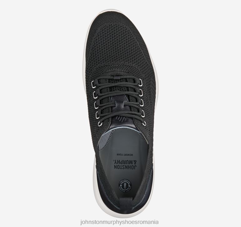 tricot negru cu bordură neagră 6FF4F33 bărbați Johnston  Murphy amherst tricot u-gât pantofi