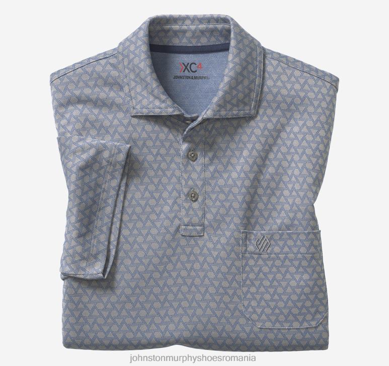 triunghi cenușiu alcătuit 6FF4F724 bărbați Johnston  Murphy polo xc4 jacquard îmbrăcăminte