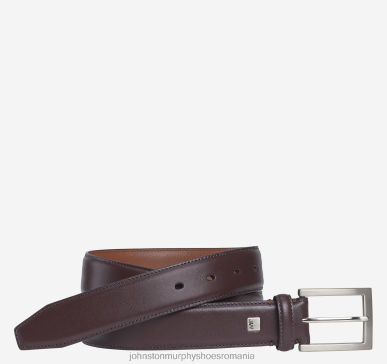 visiniu închis 6FF4F1059 bărbați Johnston  Murphy centura de rochie accesorii