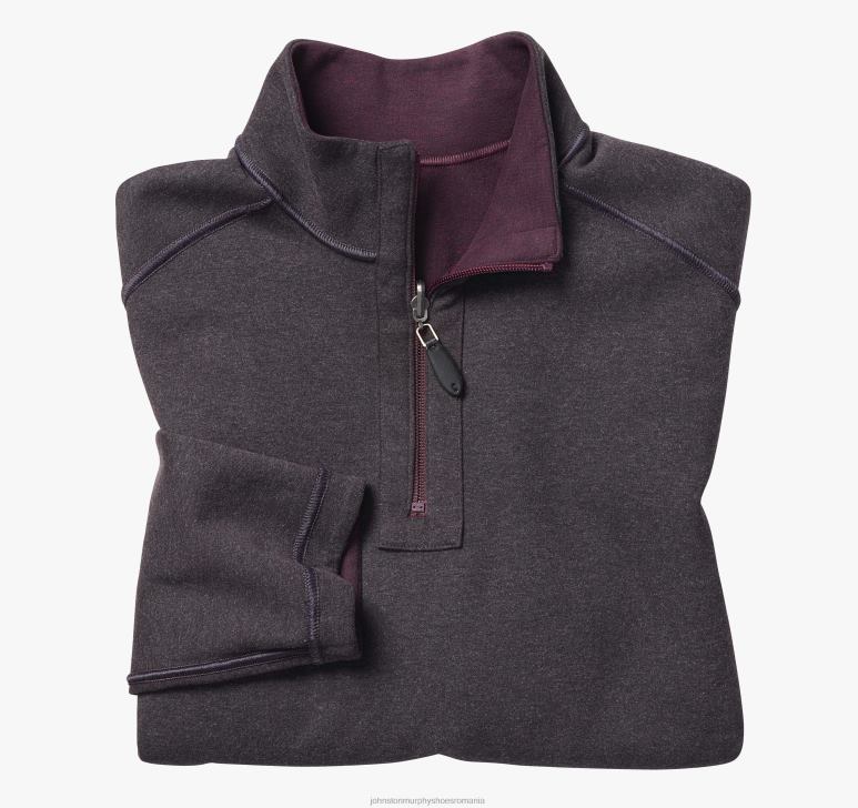 visiniu/carbune 6FF4F755 bărbați Johnston  Murphy fermoar solid reversibil îmbrăcăminte